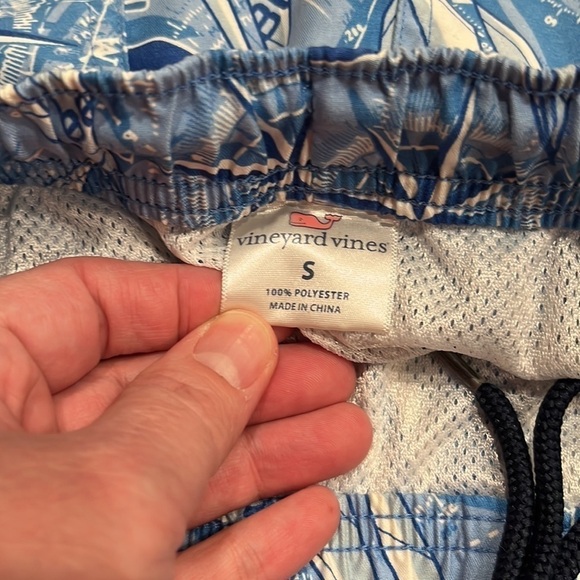 𝅺VINEYARD vines mens sailing print swim trunks size small. - Picture 7 of 11